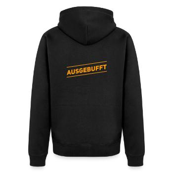 ich bin ein Fuchs - Unisex Premium Bio Zip Hoodie - Schwarz - Hinten - Nico (187cm)