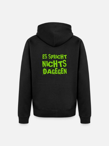 es spricht alles dafür - Unisex Premium Bio Zip Hoodie - Schwarz