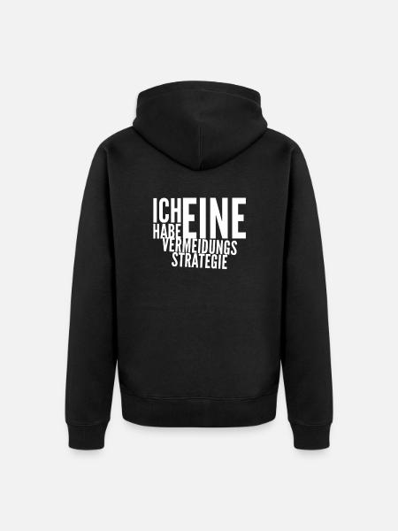 Vermeiden ist mein Ding - Unisex Premium Bio Zip Hoodie - Schwarz