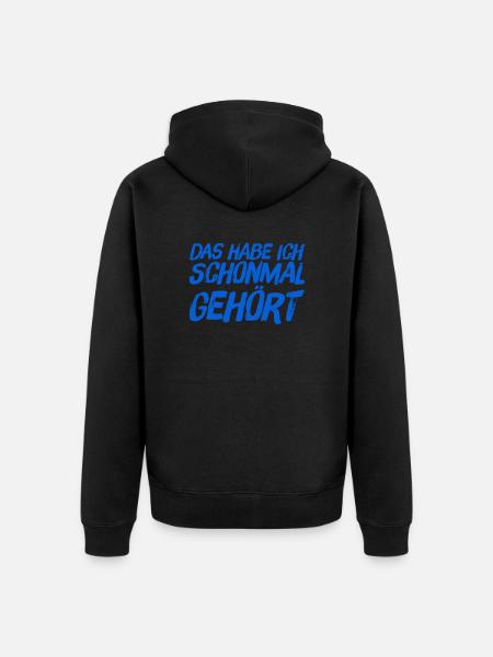 das kenn ich bereits - Unisex Premium Bio Zip Hoodie - Schwarz