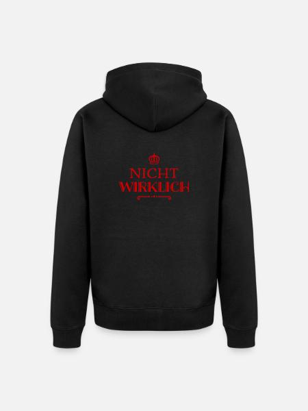 ich sage nein - Unisex Premium Bio Zip Hoodie - Schwarz