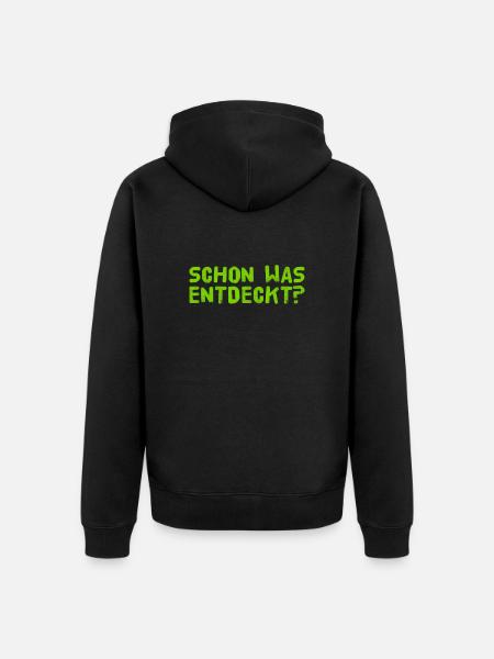 Bist du ein Entdecker? - Unisex Premium Bio Zip Hoodie - Schwarz