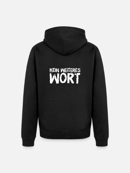 halt die Klappe - Unisex Premium Bio Zip Hoodie - Schwarz