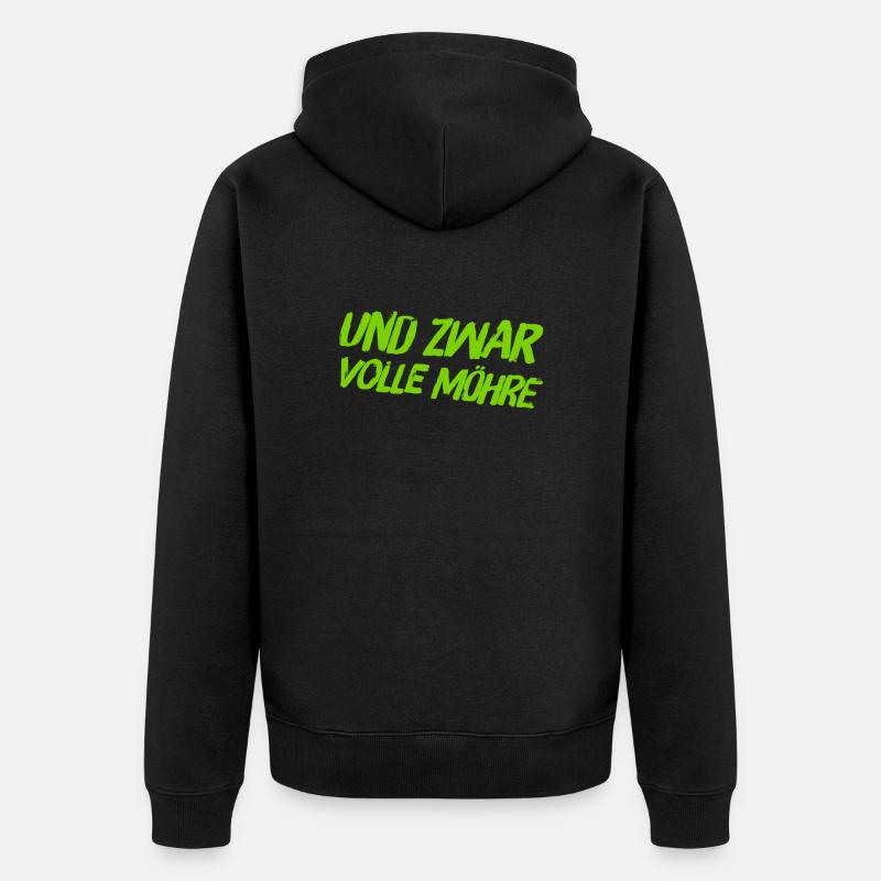 ich bin dafür - Unisex Premium Bio Zip Hoodie - Schwarz