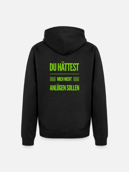 Lügen sind furchtbar - Unisex Premium Bio Zip Hoodie - Schwarz