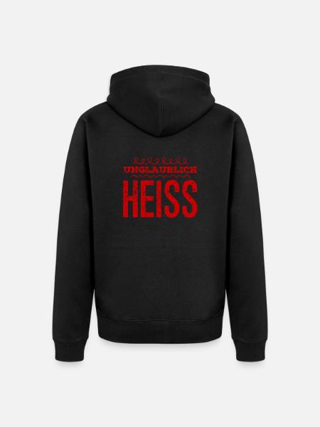 ich bin anmutig - Unisex Premium Bio Zip Hoodie - Schwarz