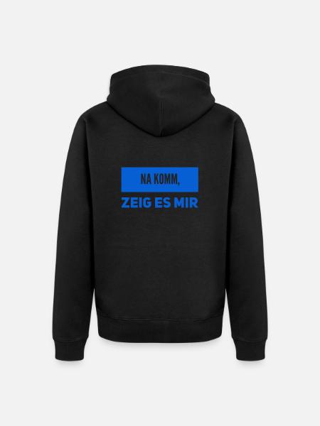 zeig es mir - Unisex Premium Bio Zip Hoodie - Schwarz