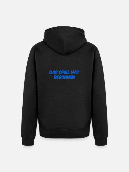 es hat begonnen - Unisex Premium Bio Zip Hoodie - Schwarz