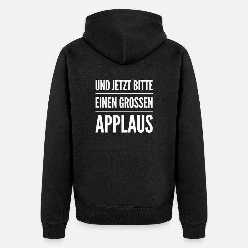 Applaus bitte - Unisex Premium Bio Zip Hoodie - Schwarz