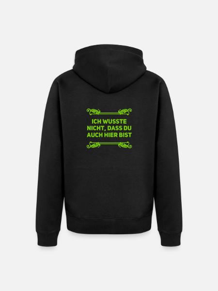 Wiedersehen - Unisex Premium Bio Zip Hoodie - Schwarz