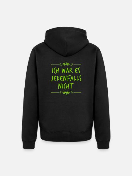 ich bin die Unschuld - Unisex Premium Bio Zip Hoodie - Schwarz