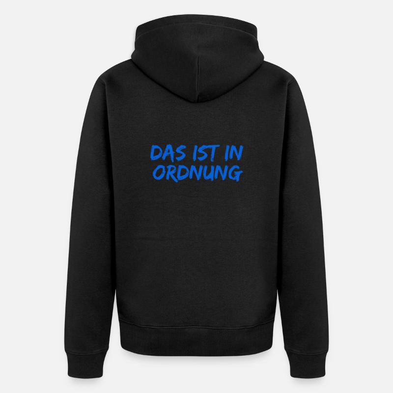 das ist kein Problem - Unisex Premium Bio Zip Hoodie - Schwarz