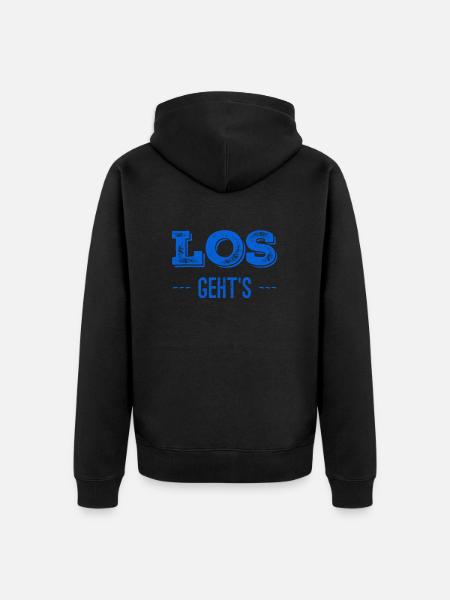 los geht's - Unisex Premium Bio Zip Hoodie - Schwarz