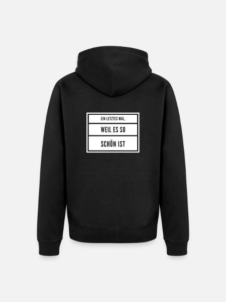 ein aller letztes mal - Unisex Premium Bio Zip Hoodie - Schwarz