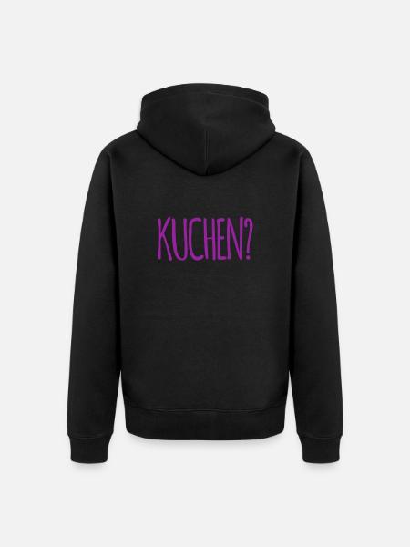 Bock auf Kuchen? - Unisex Premium Bio Zip Hoodie - Schwarz