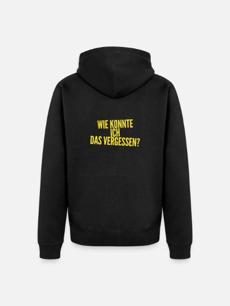 ich bin kopflos - Unisex Premium Bio Zip Hoodie - Schwarz