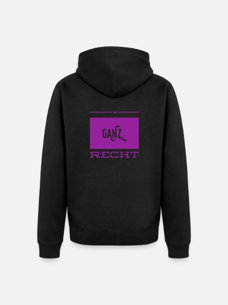 das stimmt - Unisex Premium Bio Zip Hoodie - Schwarz