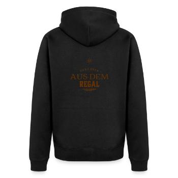 einfach wunderbar - Unisex Premium Bio Zip Hoodie - Schwarz - Hinten - Nico (187cm)