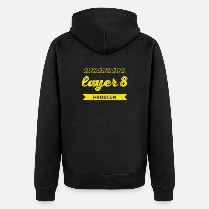 Problem with Layer 8 - Unisex Premium Organic Zip Hoodie - black