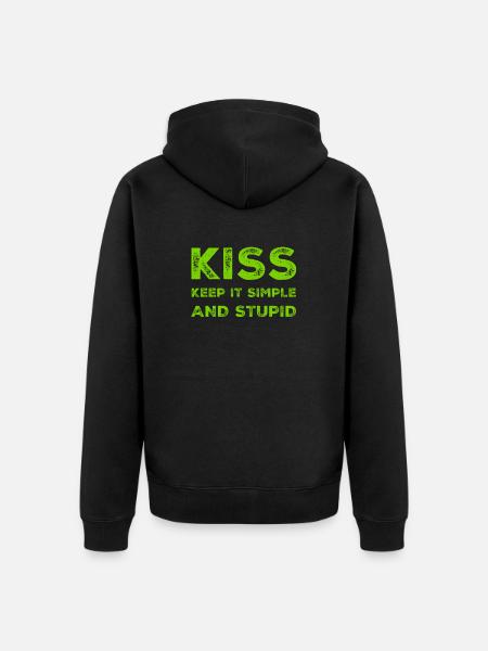 simple is awesome - Unisex Premium Organic Zip Hoodie - black
