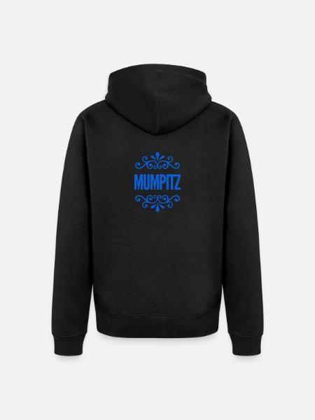 voll der Mumpitz - Unisex Premium Bio Zip Hoodie - Schwarz