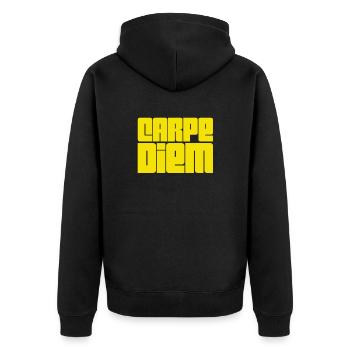 J’adore la journée - Veste à capuche bio Premium Unisexe - noir - Dos - Nico (187cm)