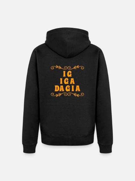 dann verschwinde ich auch - Unisex Premium Bio Zip Hoodie - Schwarz