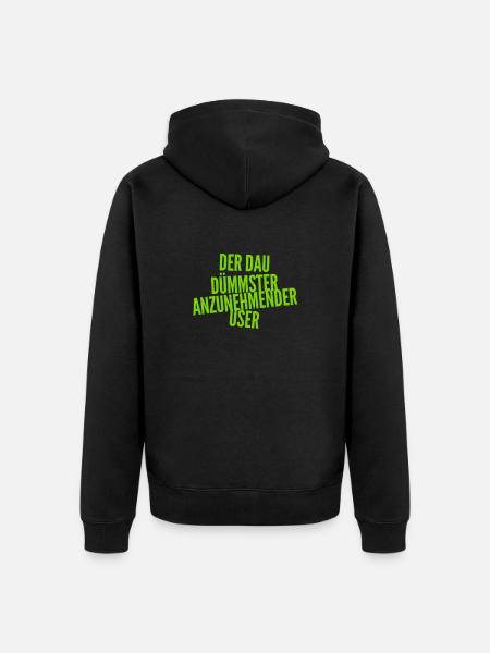 so sieht der DAU aus - Unisex Premium Bio Zip Hoodie - Schwarz