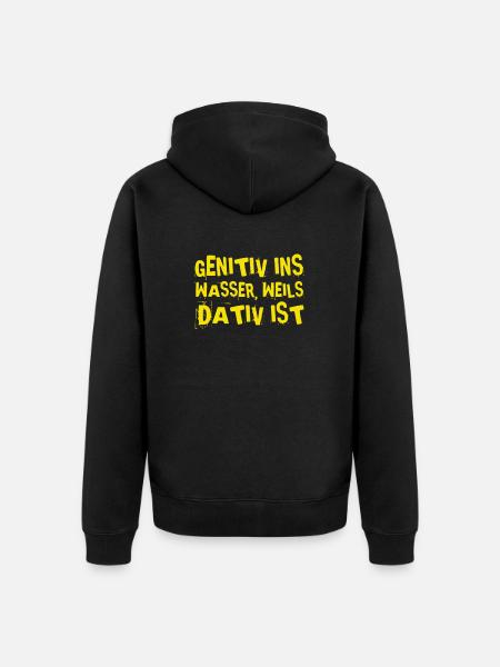 ich bin ein Nichtschwimmer - Unisex Premium Bio Zip Hoodie - Schwarz