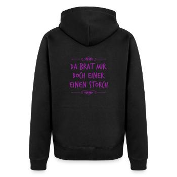 I didn't expect that - Unisex Premium Organic Zip Hoodie - black - Back - Nico (187cm)