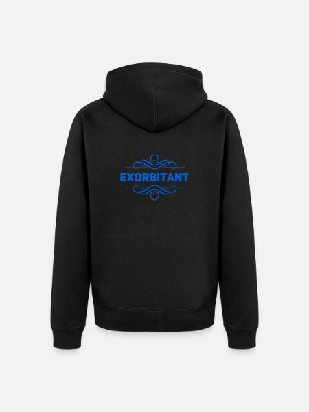 ich bin wunderbar - Unisex Premium Bio Zip Hoodie - Schwarz