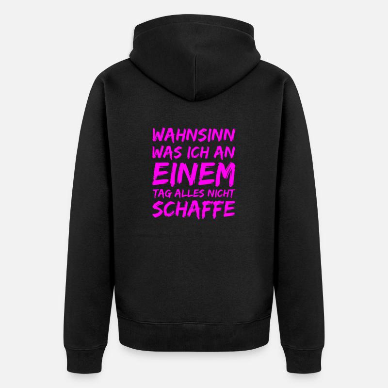 Je suis paresseux - Veste à capuche bio Premium Unisexe - noir
