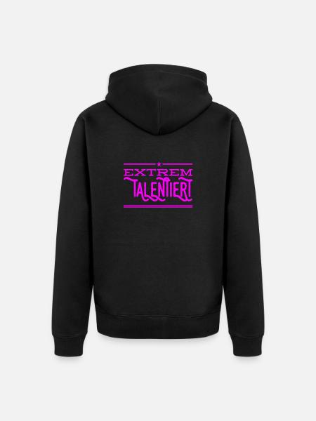 extrem talentiert - Unisex Premium Bio Zip Hoodie - Schwarz