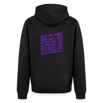Are you a business economist? - Unisex Premium Organic Zip Hoodie - black - Back - Nico (187cm)