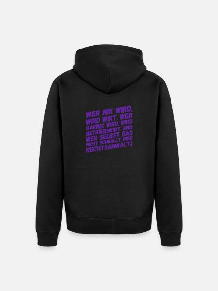 ¿Eres economista de negocios? - Chaqueta con capucha prémium ecológica unisex - negro