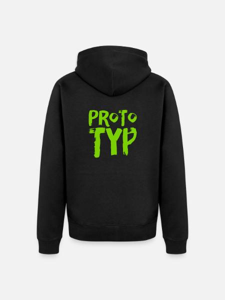 ein Prototyp - Unisex Premium Bio Zip Hoodie - Schwarz