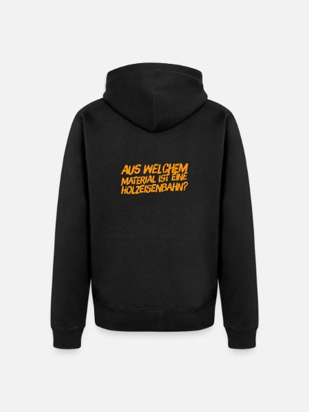 Holzeisen - Unisex Premium Bio Zip Hoodie - Schwarz