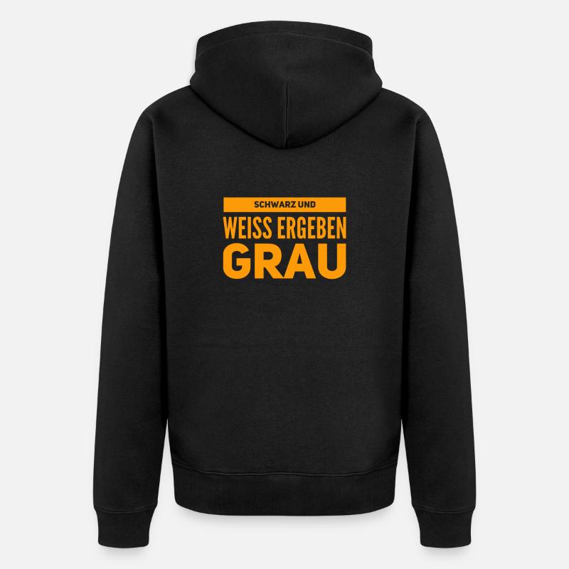 so entsteht grau - Unisex Premium Bio Zip Hoodie - Schwarz