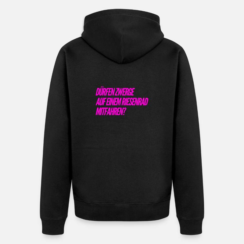 darf man das? - Unisex Premium Bio Zip Hoodie - Schwarz