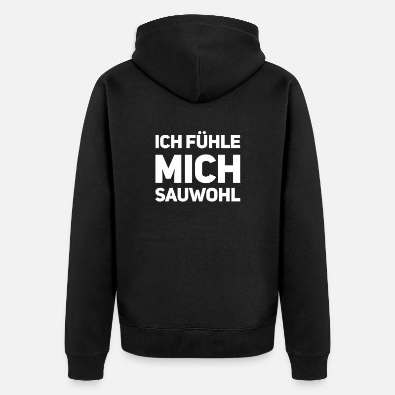 Je vais bien - Veste à capuche bio Premium Unisexe - noir
