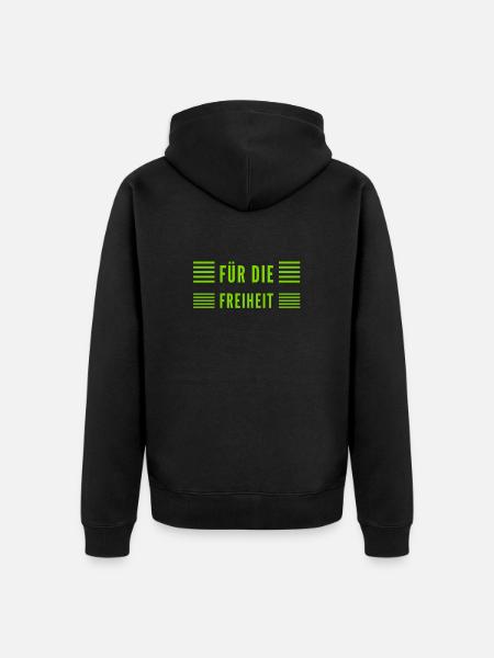 Freedom is wonderful - Unisex Premium Organic Zip Hoodie - black