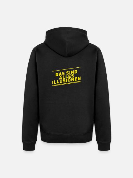 wir werden belogen - Unisex Premium Bio Zip Hoodie - Schwarz