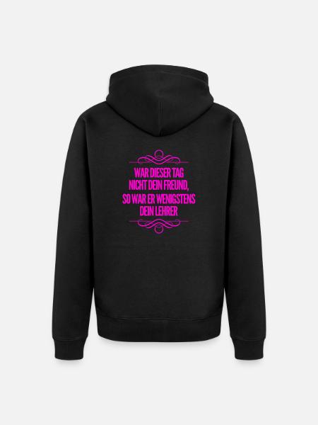 I love my life - Unisex Premium Organic Zip Hoodie - black
