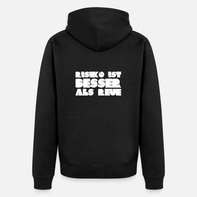 J’aime le risque - Veste à capuche bio Premium Unisexe - noir