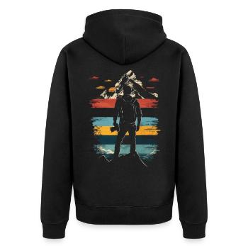 Photography Nature Photography SLR Camera - Unisex Premium Organic Zip Hoodie - black - Back - Nico (187cm)