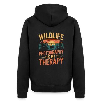 Photographie de nature Photographie animalière Photographie - Veste à capuche bio Premium Unisexe - noir - Dos - Nico (187cm)