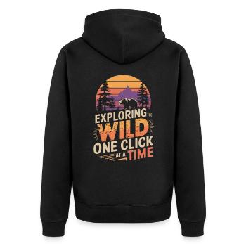 Wildlife Photography Nature Photography Photography - Unisex Premium Organic Zip Hoodie - black - Back - Nico (187cm)