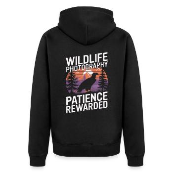 Nature Photography Wildlife Photography Photography - Unisex Premium Organic Zip Hoodie - black - Back - Nico (187cm)