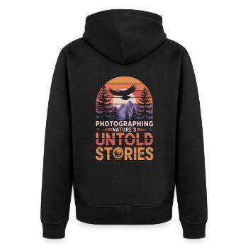 Wildlife Photography Nature Photography Photography - Unisex Premium Organic Zip Hoodie - black - Back - Nico (187cm)
