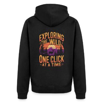 Wildlife Photography Nature Photography Photography - Unisex Premium Organic Zip Hoodie - black - Back - Nico (187cm)
